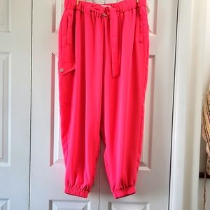 Eloquii Hot Pink Track Joggers